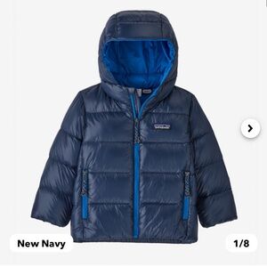 Patagonia Baby Hi-Loft Down Sweater Hoody 4T - New Navy